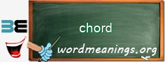 WordMeaning blackboard for chord